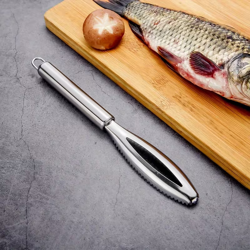 1pc Stainless Steel Fish Scale Removal , 2-in-1 Fish Scale Tool,