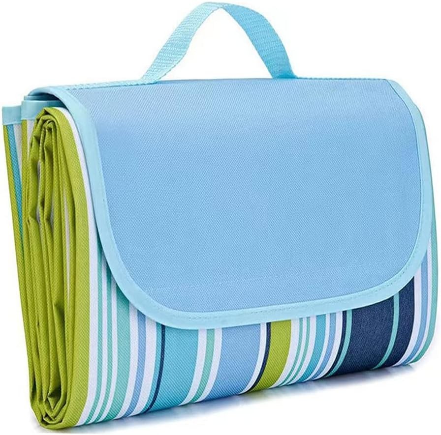 Picnic beach blanket, picnic mat, 80x60 inches, waterproof and foldable
