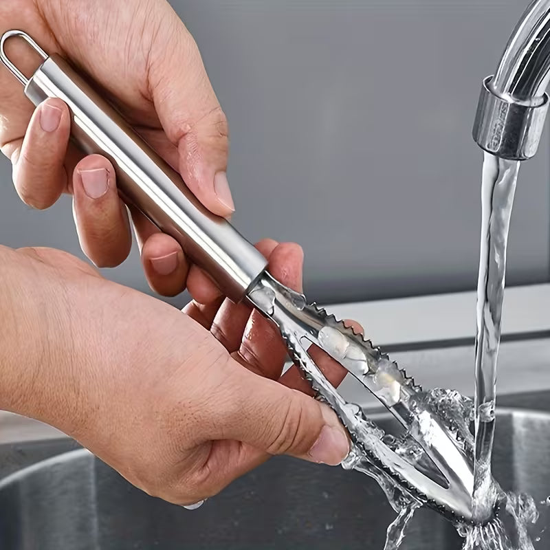 1pc Stainless Steel Fish Scale Removal , 2-in-1 Fish Scale Tool,