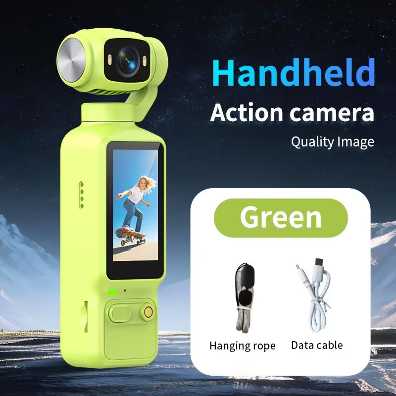 Green Manual Rotatble Lens Action Camera,No Memory Card