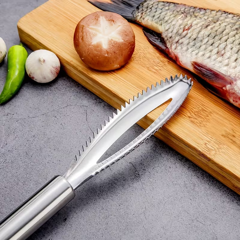 1pc Stainless Steel Fish Scale Removal , 2-in-1 Fish Scale Tool,