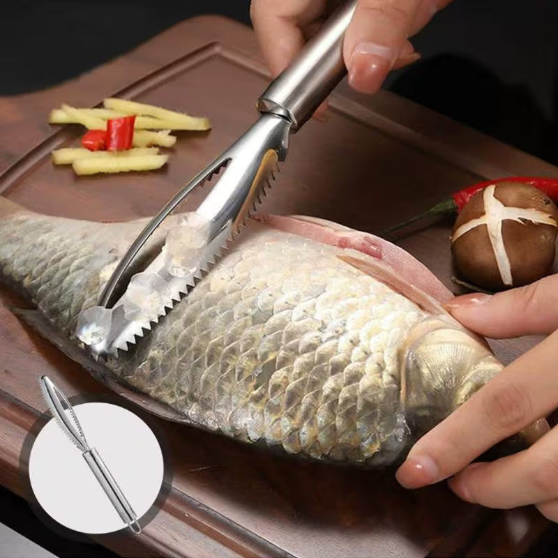1pc Stainless Steel Fish Scale Removal , 2-in-1 Fish Scale Tool,